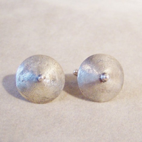 Cone sterling cufflinks, matte polish, handmade. 2