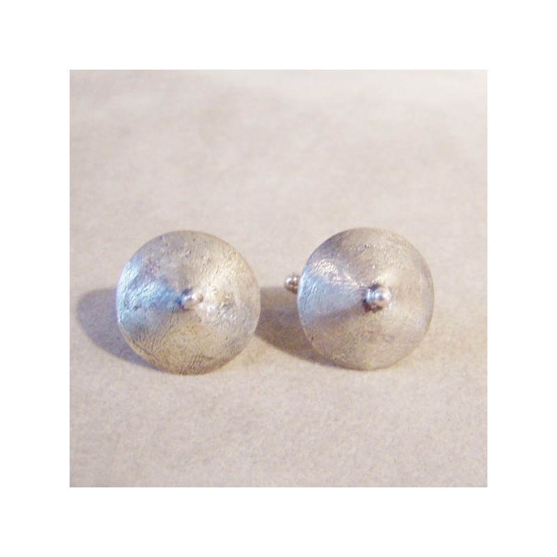 Cone sterling cufflinks, matte polish, handmade.