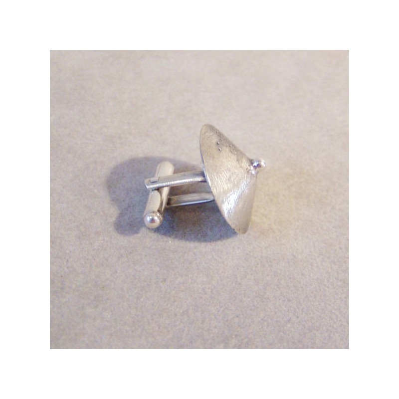 Cone sterling cufflinks, matte polish, handmade.