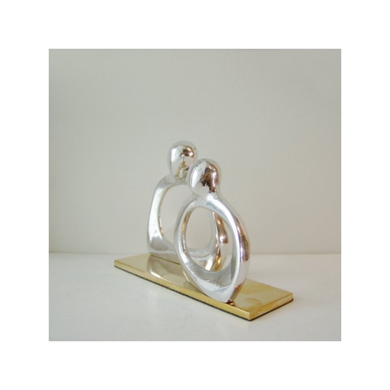 Man woman metal card holder