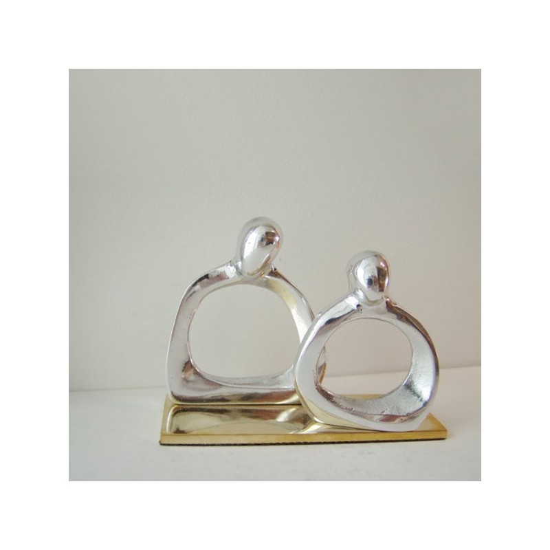 Man woman metal card holder
