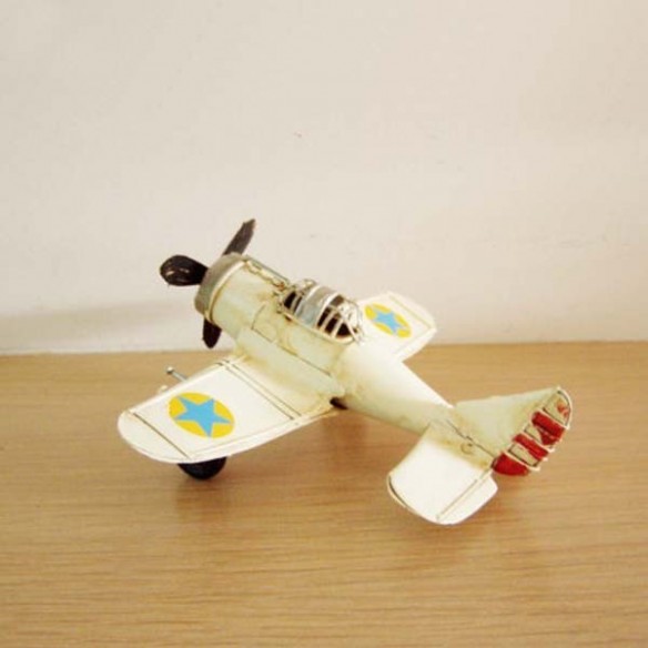 White bomber plane miniature
