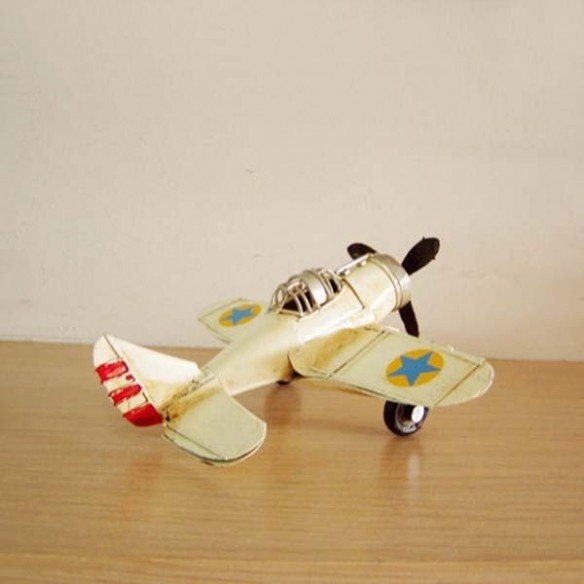 White bomber plane miniature