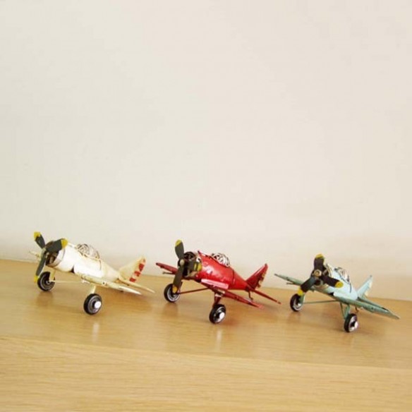 White bomber plane miniature