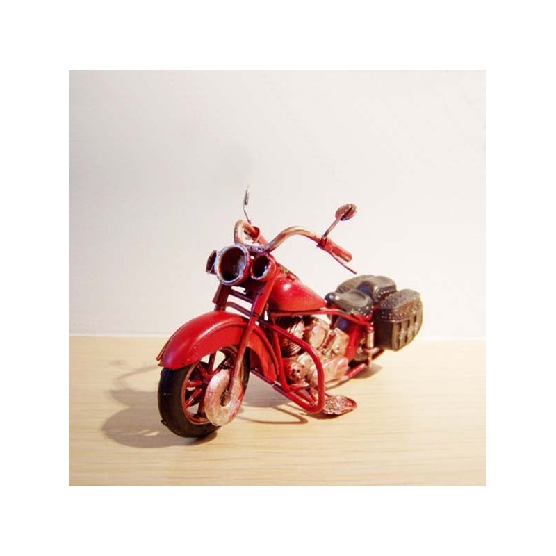 Συλλεκτική κόκκινη Harley, μεταλλική μοτοσυκλέτα μινιατούρα