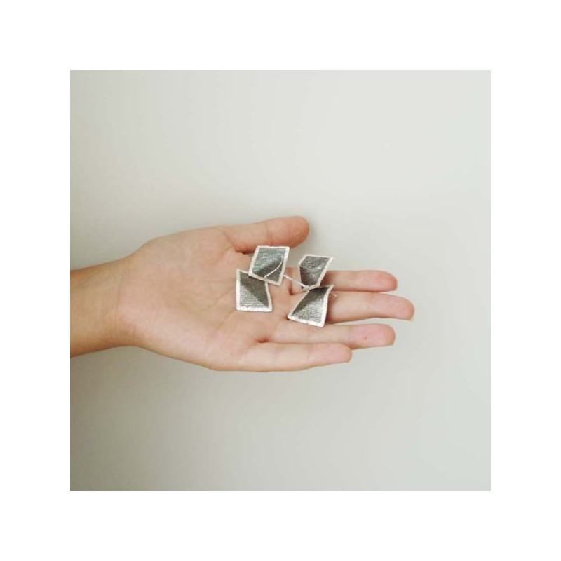 Oxidised squares silver earrings