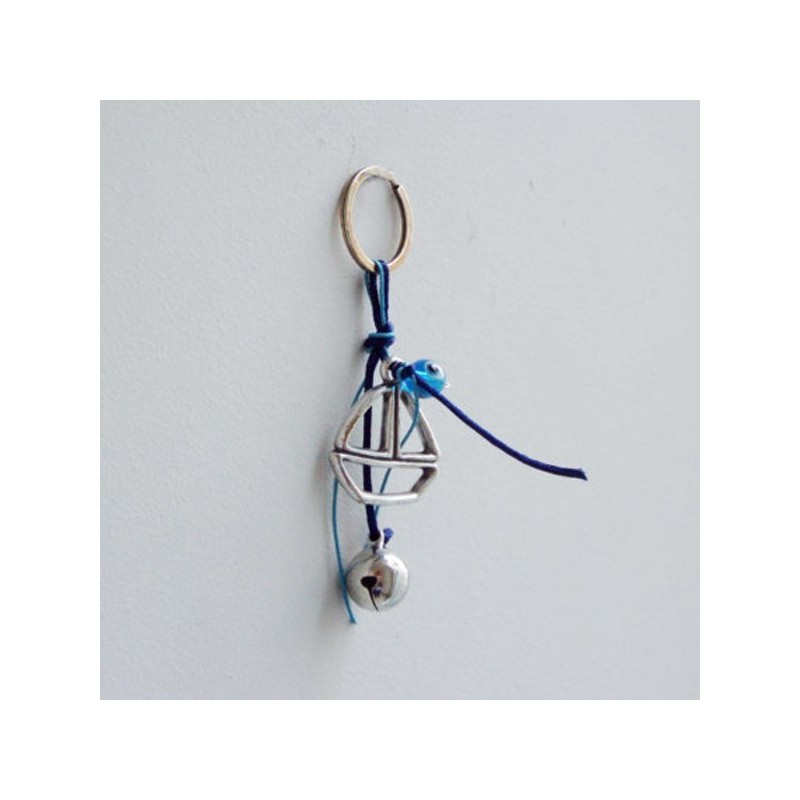 Sailboat and bell keyring