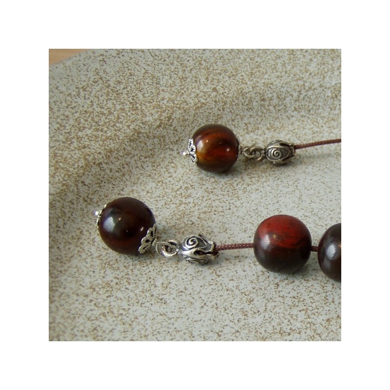 Silver begleri set with bull horn beads
