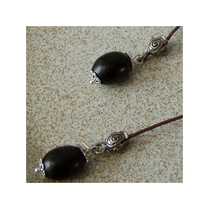 Silver begleri set with ebony beads