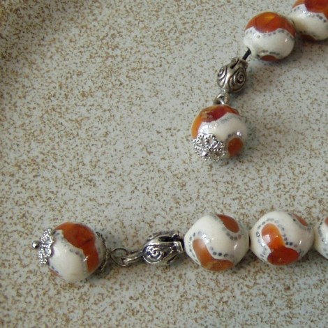 Silver begleri set with camel bone beads 2