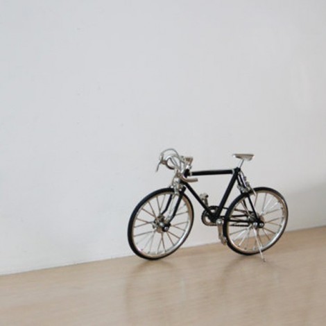 Black, racing bike miniature,vintage collectible toy, black bicycle, movable parts bicycle, retro racing bike in jet black 2
