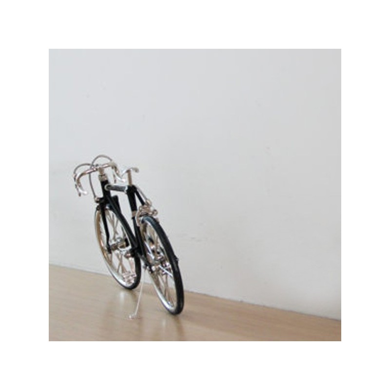 Black, racing bike miniature,vintage collectible toy, black bicycle, movable parts bicycle, retro racing bike in jet black