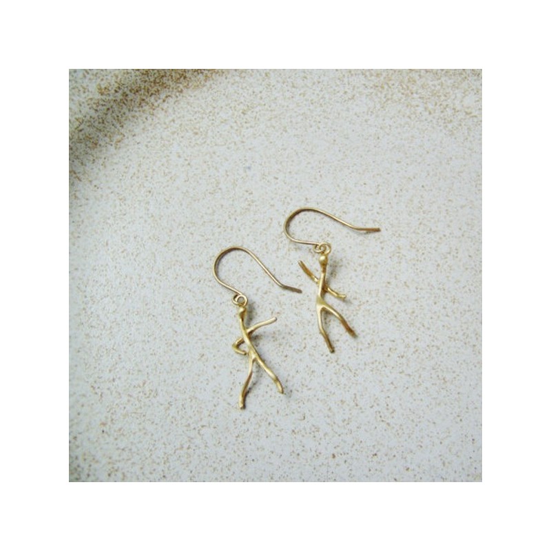 Dancing figures earrings, sterling gold plated dancers' drop earrings, gold dancers duo, avant garde, Greek handmade