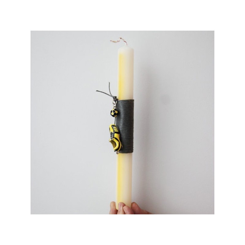 Football Easter candle, Panathinaikos candle, boys Greek Easter candle with Panathinaikos colors football and shoe