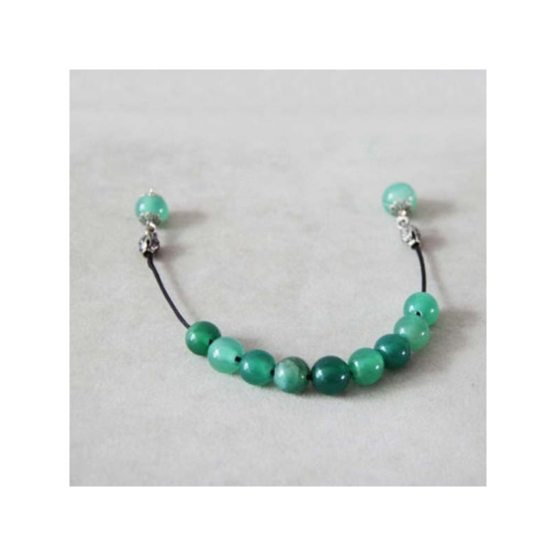 Green agate worrybeads, sterling silver and green agate, Greek begleri, prayer beads- mala, open worry beads, mens gift