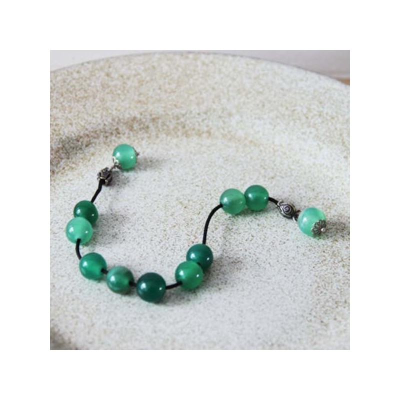 Green agate worrybeads, sterling silver and green agate, Greek begleri, prayer beads- mala, open worry beads, mens gift