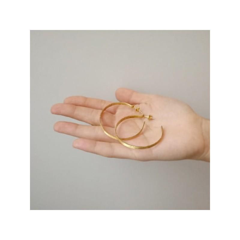 Large gold hoops, solid sterling hoops, gold plated, silver hoops, boho hoop earrings, handmade hoops