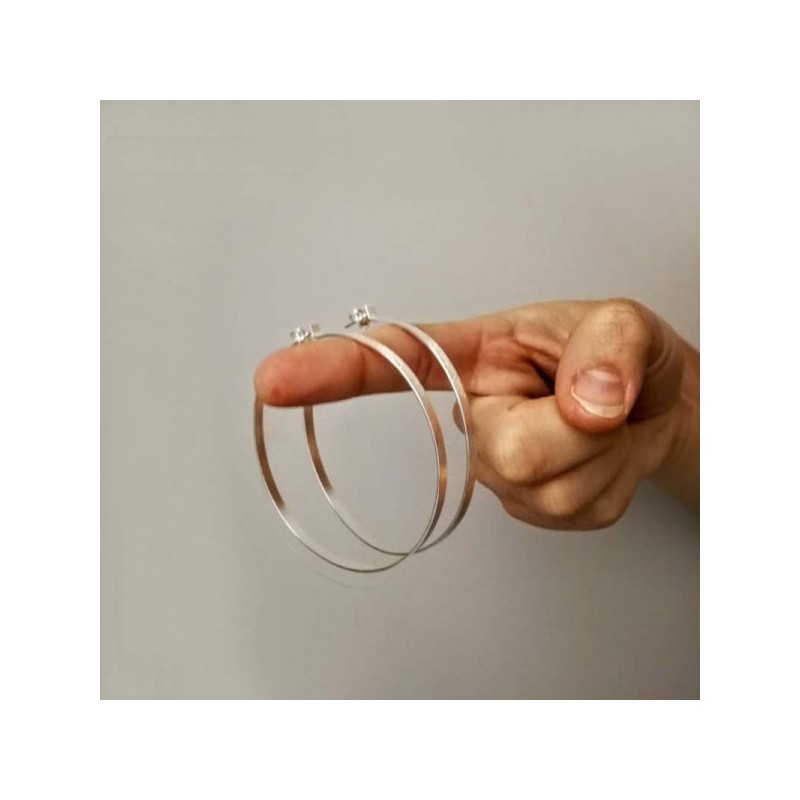 Large silver hoops, solid sterling hoops, boho hoop earrings, handmade hoops, dangle, matte silver hoops