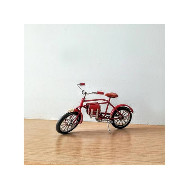 Vintage, red bicycle miniature, shabby, retro collectible, old style bike miniature, alloy red, decorative bicycle