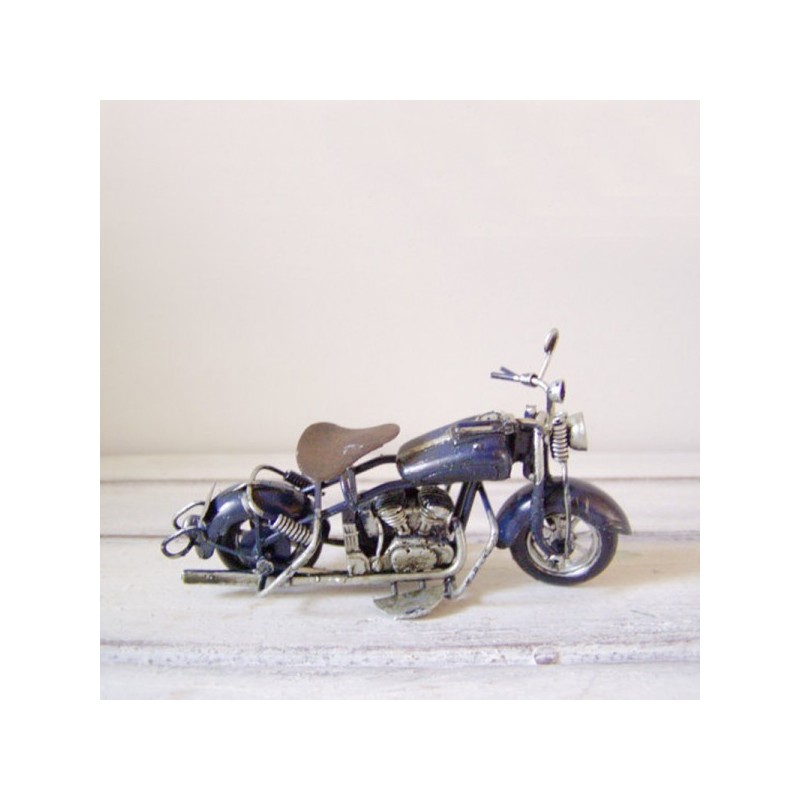 Συλλεκτική μπλε Harley, μεταλλική μοτοσυκλέτα μινιατούρα
