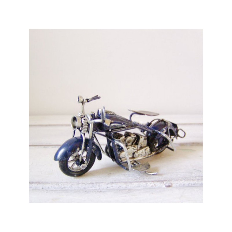 Συλλεκτική μπλε Harley, μεταλλική μοτοσυκλέτα μινιατούρα
