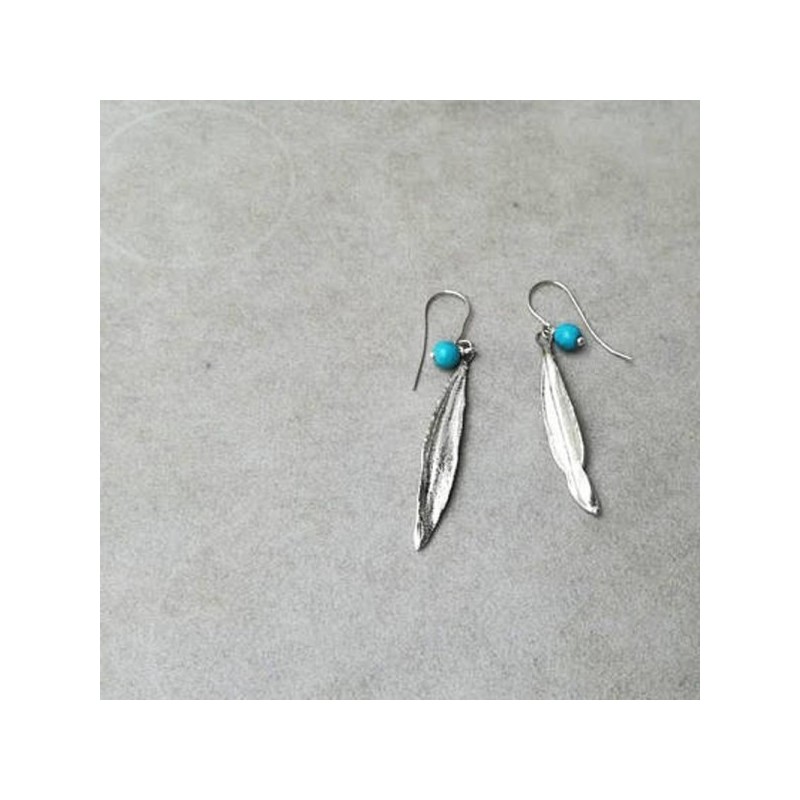 Olive leaves earrings, silver, electroplated drop earrings of olive leaves, real leaves earrings with sterling hooks