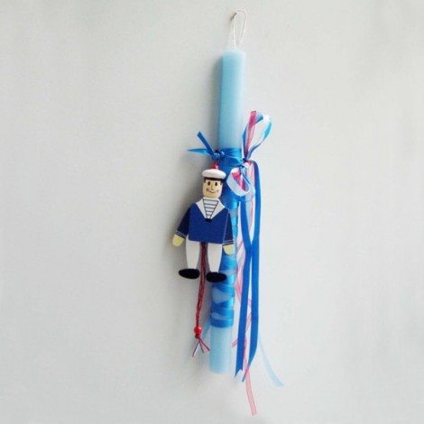 Greek Easter candle with sailor 2