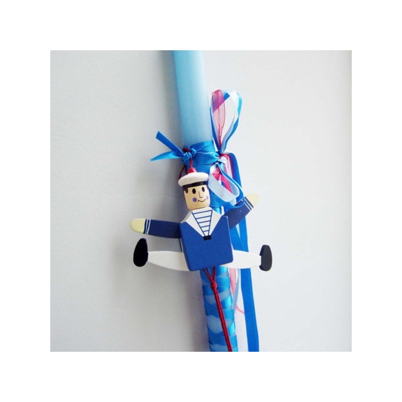 Greek Easter candle with sailor
