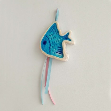 Blue fish wall hanging,...