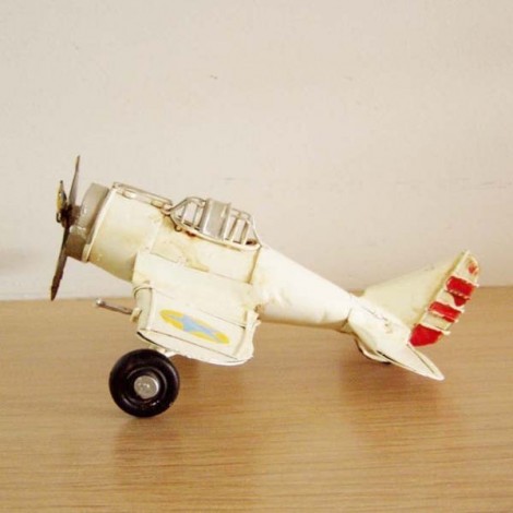 White bomber plane miniature