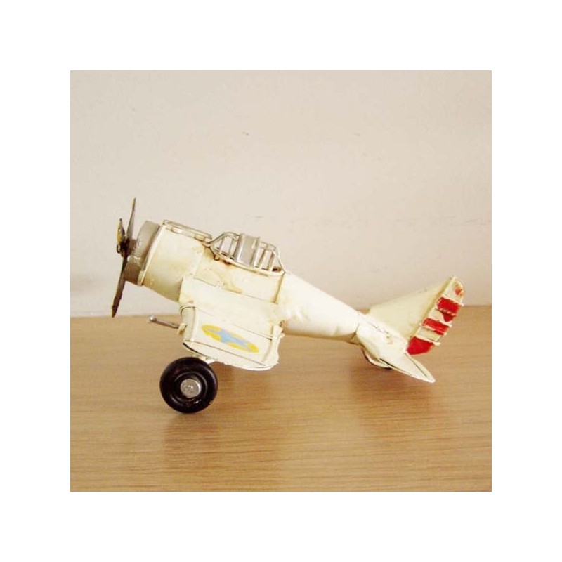 White bomber plane miniature
