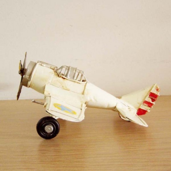 White bomber plane miniature