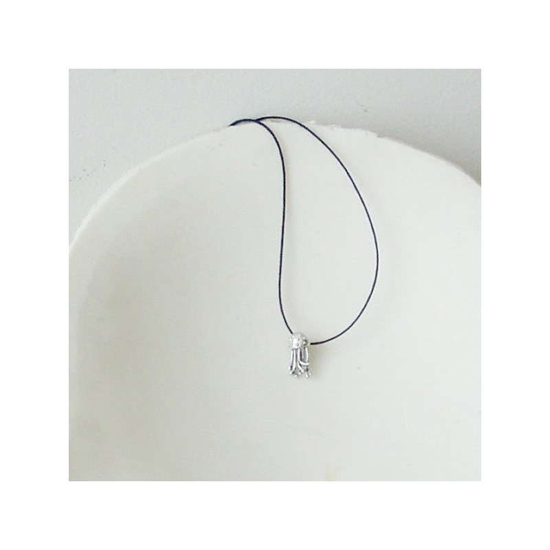 Jellyfish silver pendant, tiny...