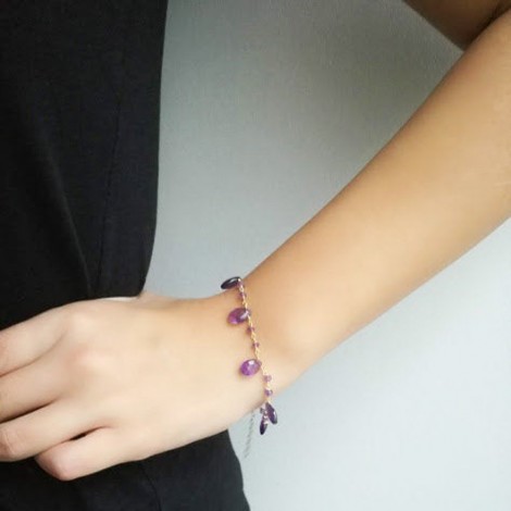 Amethyst rosary bracelet,...