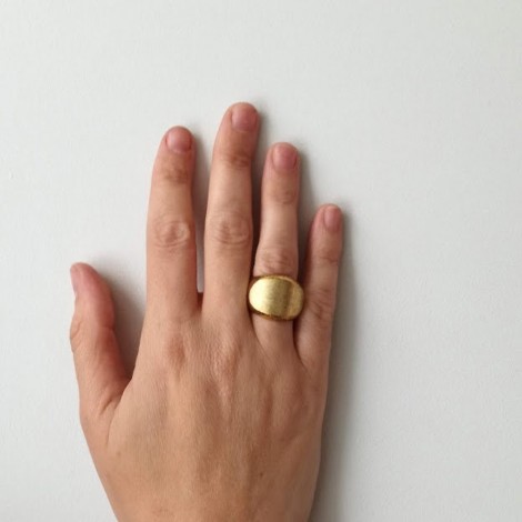Wide gold band ring,sterling silver gold plated band,modern minimalist 2