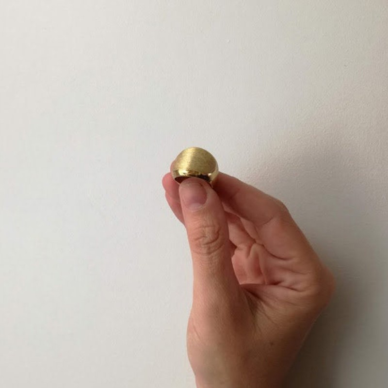 Wide gold band ring,sterling silver gold plated band,modern minimalist