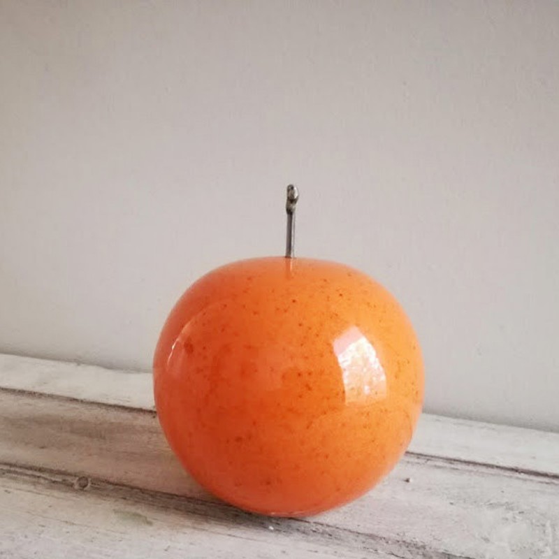 Ceramic orange sculpture