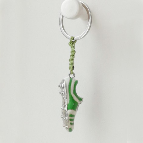 Football shoe keyring, green and white football shoe, Panathinaikos shoe key ring 2