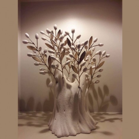Ceramic Olive tree with brass branches