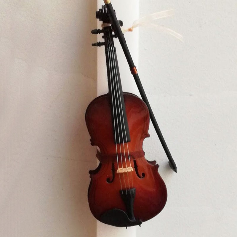 Violin Easter candle, white Greek Easter candle with violin and bow miniature, fiddle and bow easter candle gift
