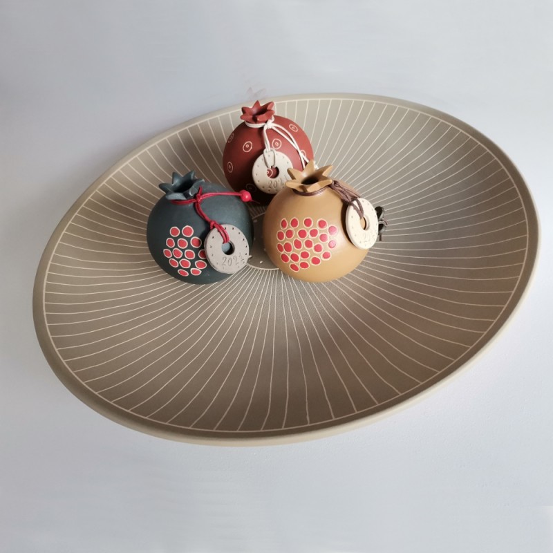 ceramic plate with pomegranates