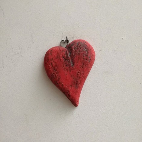 Ceramic heart wall hanging