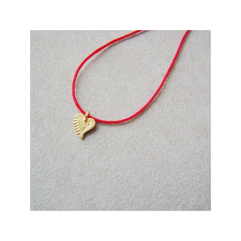 Solid gold heart necklace