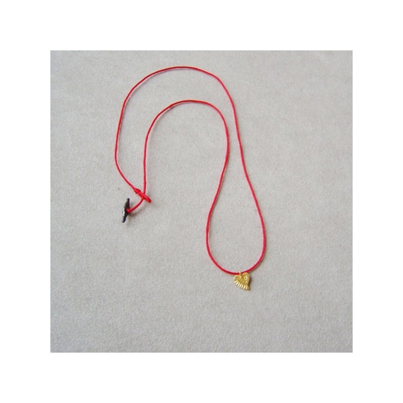 Solid gold heart necklace.