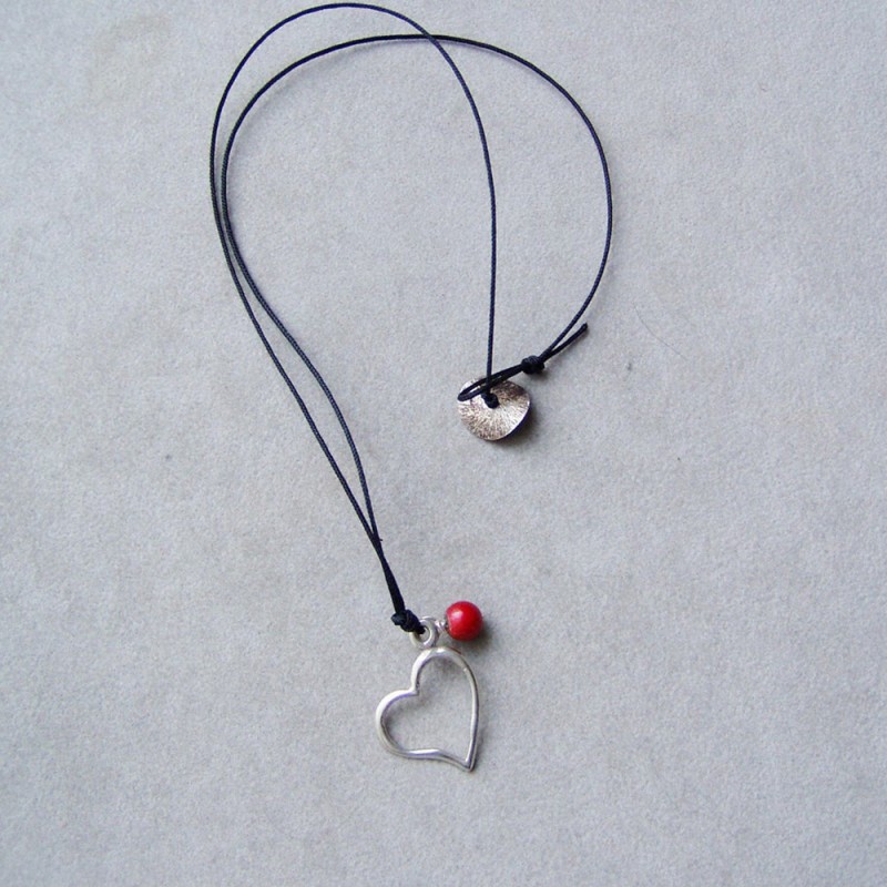 Silver heart pendant