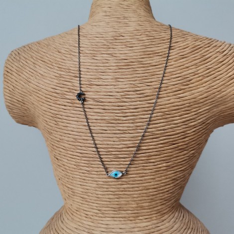 Silver eye necklace 2