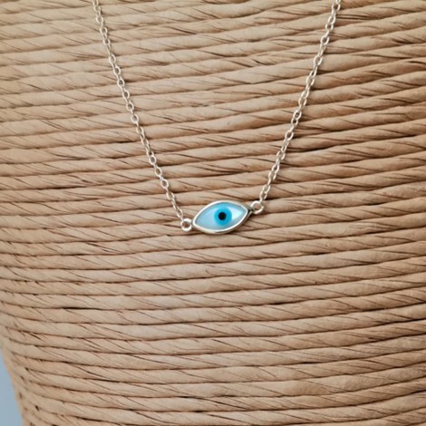 Silver eye necklace 2