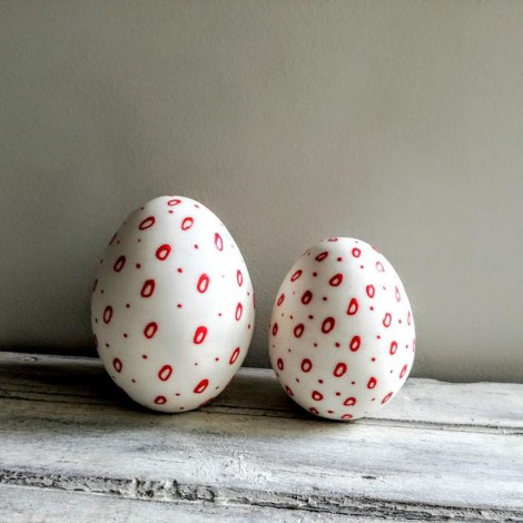 White Easter eggs