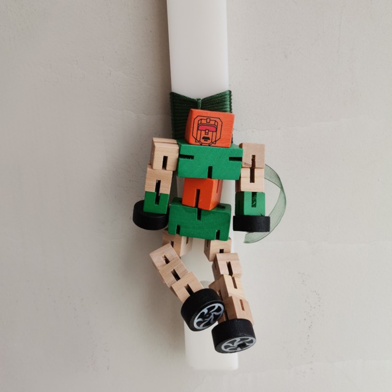 Robot Easter candle