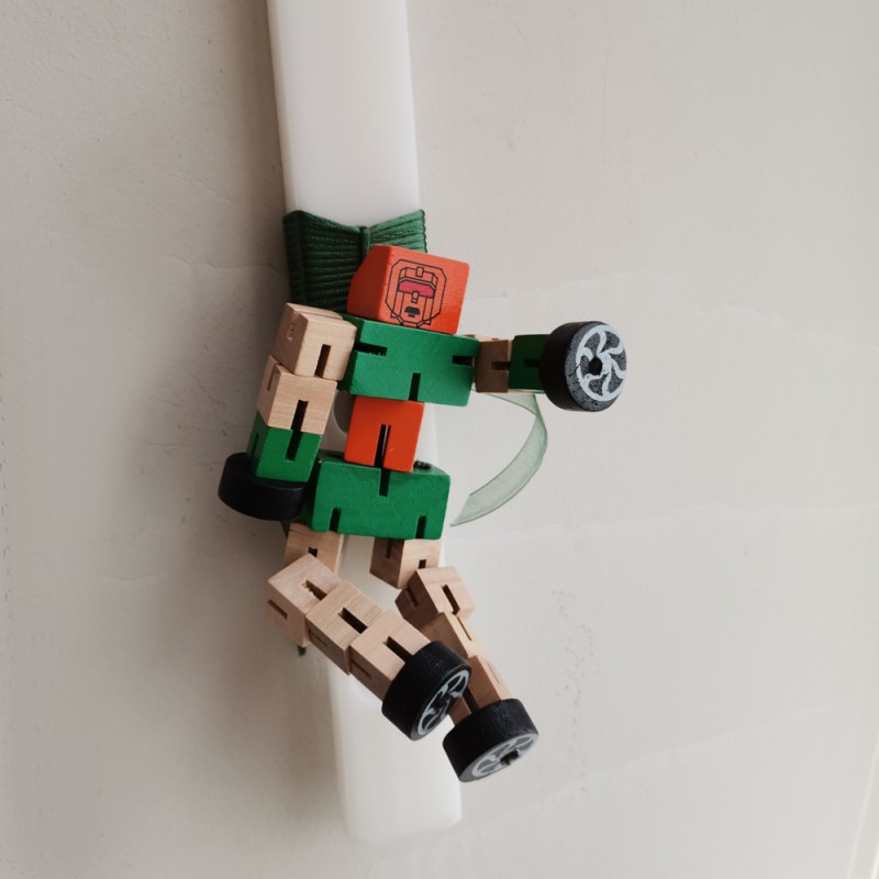 Robot Easter candle